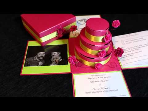 Rose Exploding Box Wedding Invitation