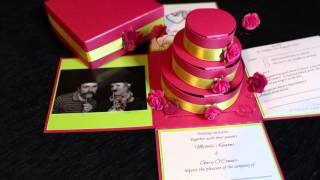 Rose Exploding Box Wedding Invitation
