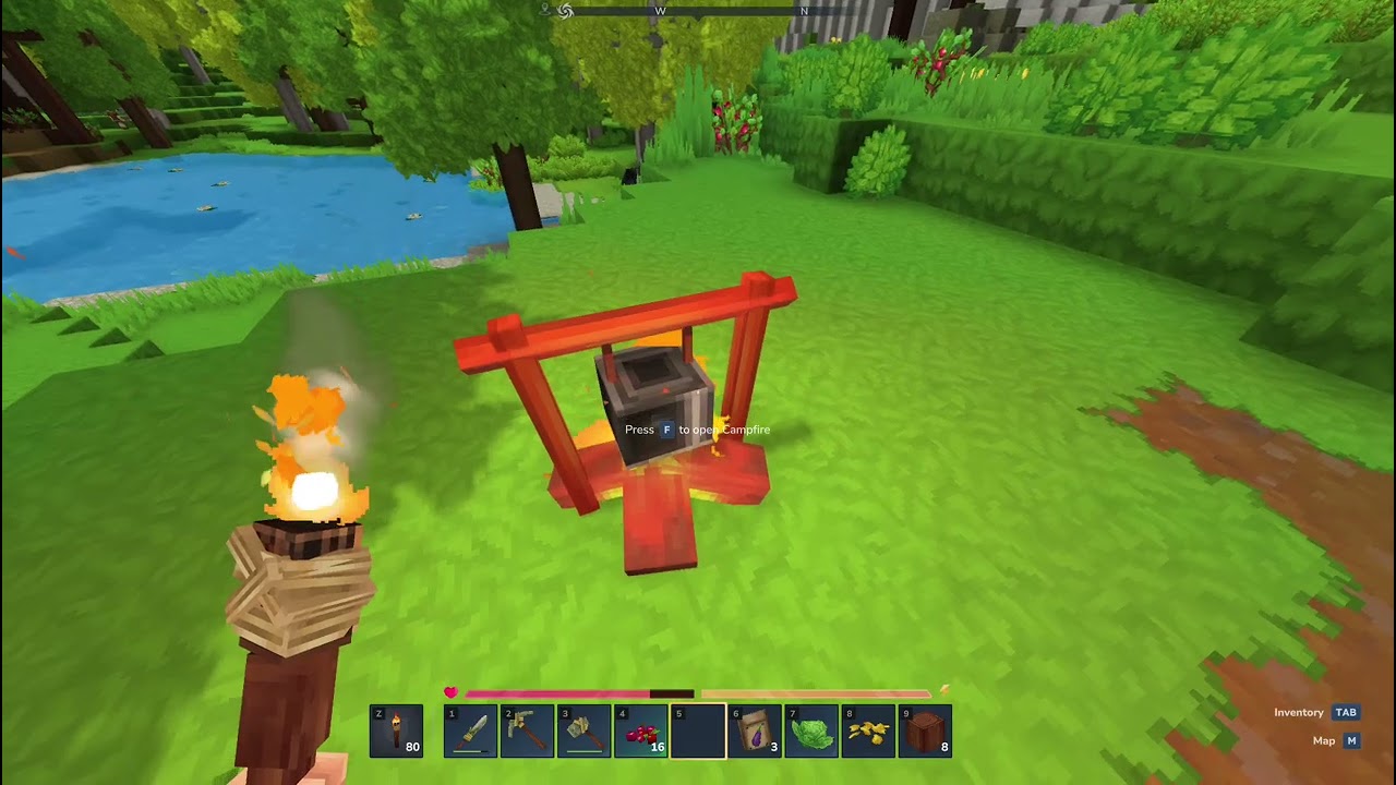 mostrando um pouco do hytale para amigos!! (video sem falar apenas audio do jogo)