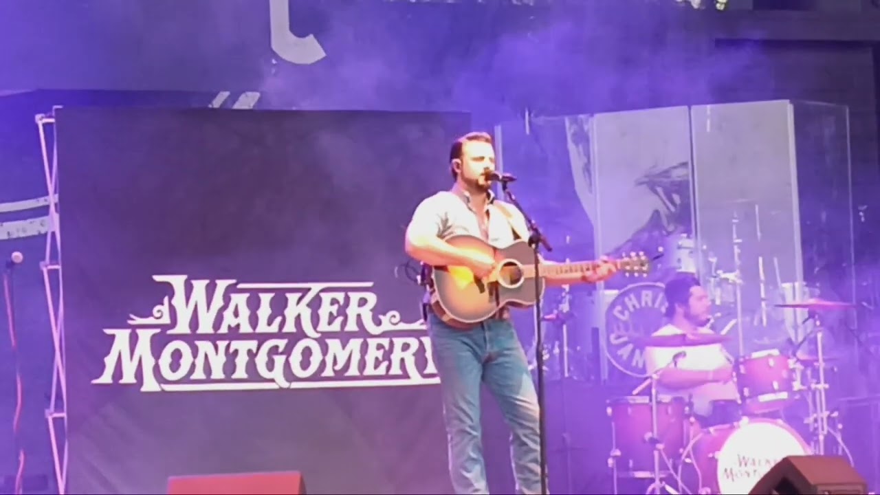 Walker Montgomery covering I Should of Been a Cowboy at Sandmountian Amphitheater