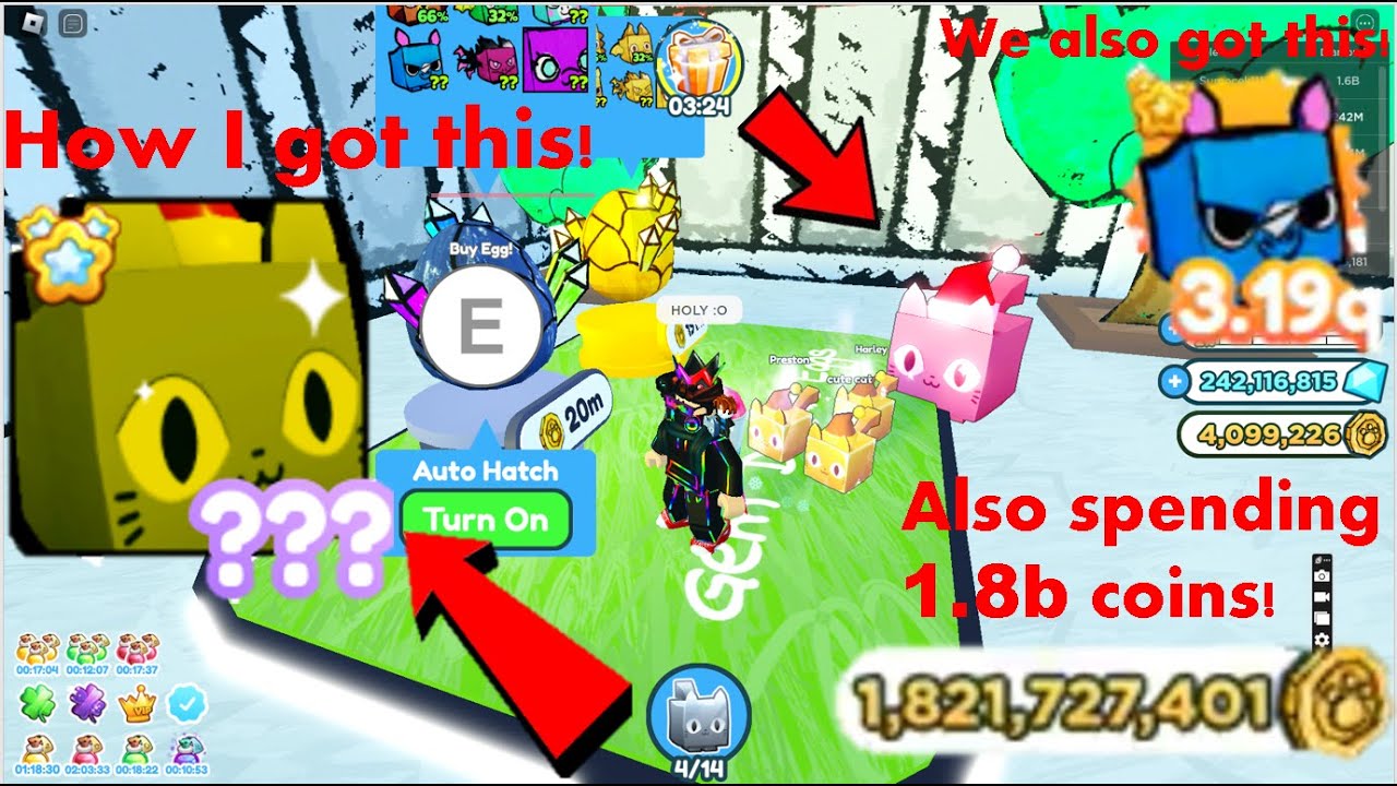 HOW I GOT A RAINBOW HUGE FESTIVE CAT! *NOT CLICKBAIT* ALSO SPENDING 1.8b COINS! YouTube