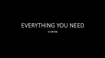 More with Data Types; AP CSA Everything You Need