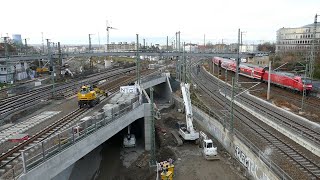 Dresden Hbf: Baustelle Kreuzungsbauwerk - 30. November 2025