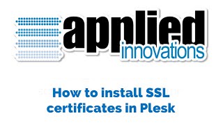 How to Install SSL Certificates in Plesk