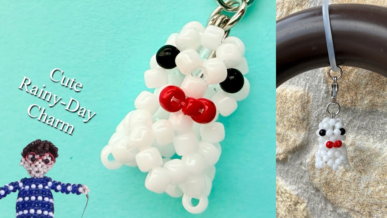 Perfect for Rainy Days! Cute Beaded Teru Teru Bozu Umbrella Marker