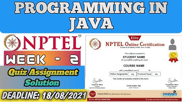 NPTEL Programming in Java Week 2 Programming Assignment Solutions || July 2021 || Swayam