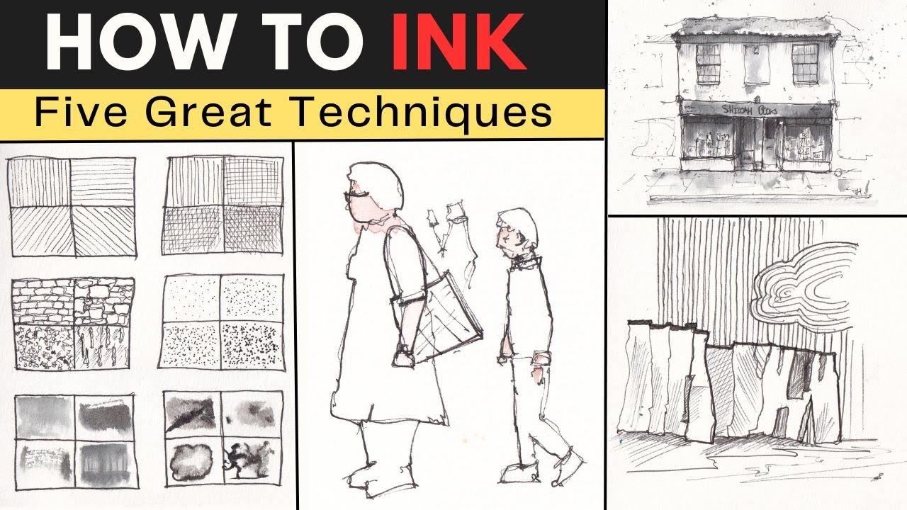 Getting Started: Pen and Ink Drawing Techniques *easy! (plus