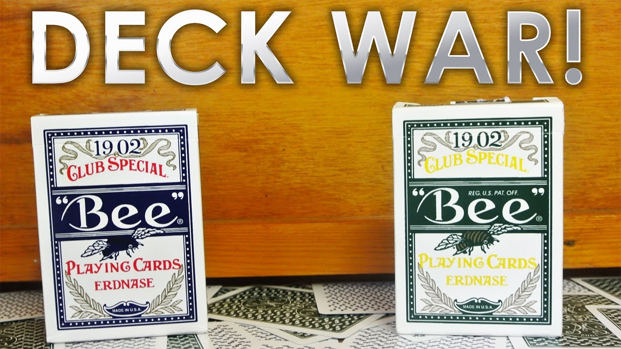 Deck War - Bee Erdnase Acorn Back Vs Bee Smith Back - YouTube