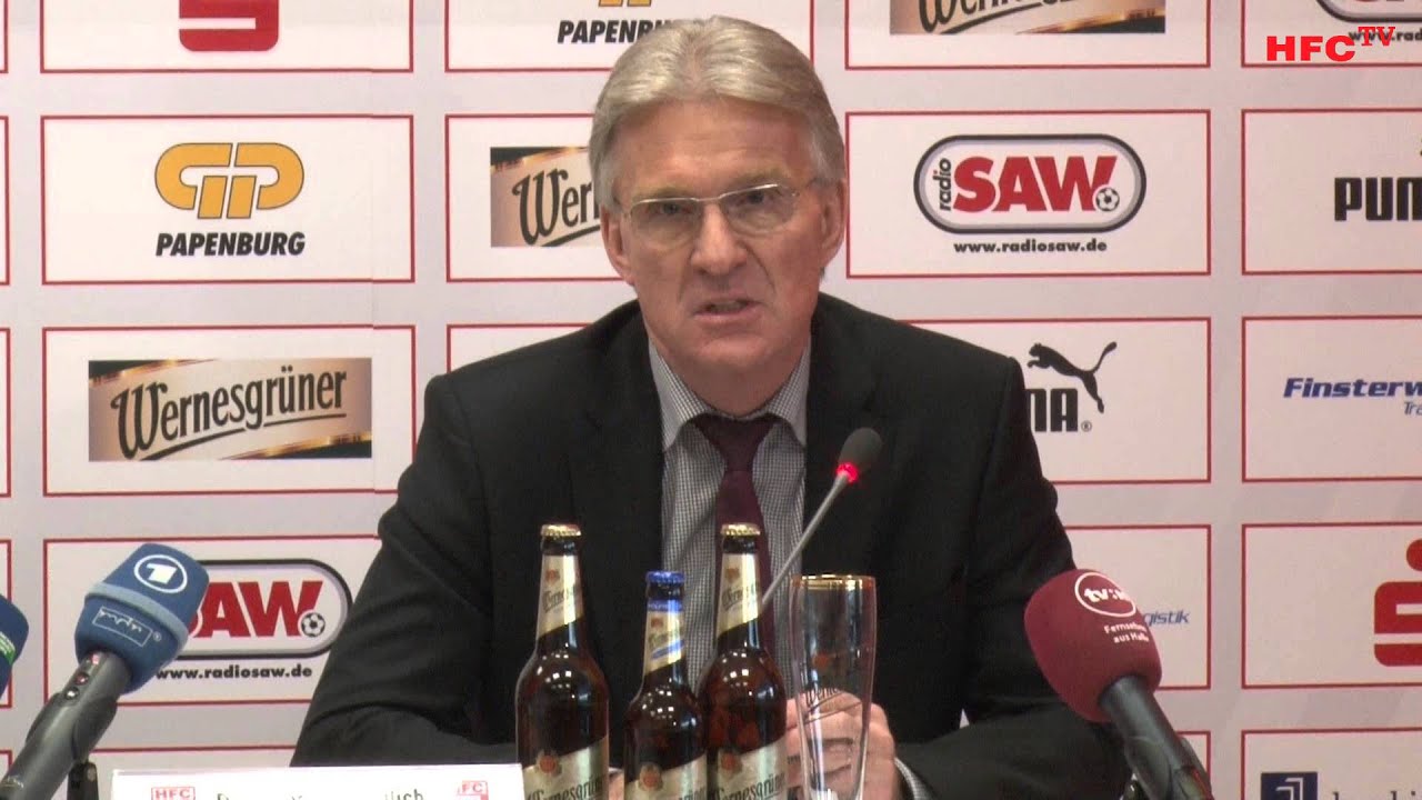 hfcc hawkmail 26. Spieltag: Hallescher FC - SG Sonnenhof Großaspach | Pressekonferenz vor dem Spiel