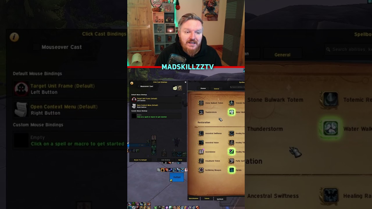 Клавиши и дополнения для целителя при наведении курсора | Полночь 