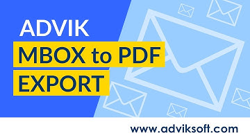 How to Convert MBOX to PDF with Attachment | Advik MBOX to PDF Converter