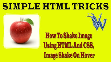 How To Shake Image Using HTML And CSS, Image Shake On Hover By Amazing Techno Tutorials