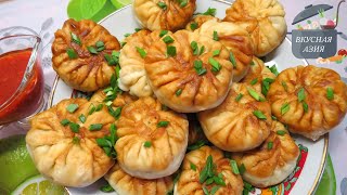 Хошаны (жареные манты). Уйгурская кухня/Hoshans (fried manty). Uyghur cuisine.