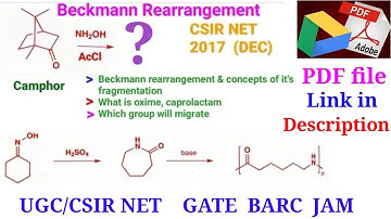 #Animation Beckmann Rearrangement & Fragmentation |Application for UGC CSIR NET, GATE, JAM CHEMISTRY