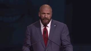 Triple H gives hilarious & inspiring speech
