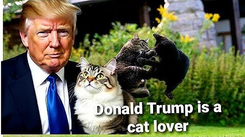 It turns out that Donald Trump is a cat lover cats fight
