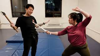 Tai Chi Sword vs Axe | Controlled Movement in Action (Stunt Training) screenshot 4