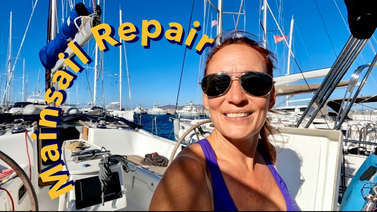 Sailing Eriskay: Main Sail Repair while living our Marina life