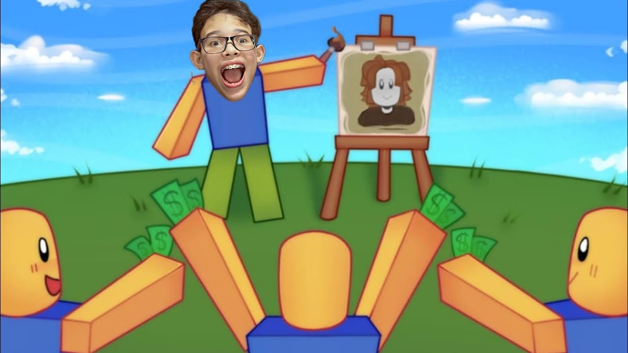 VIREI UM ARTISTA NO ROBLOX | Jogo de Donação