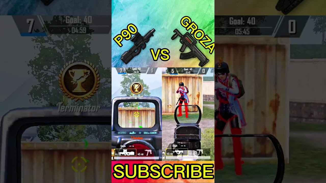 p90 vs Groza Damage Test in 4.0 Update | 