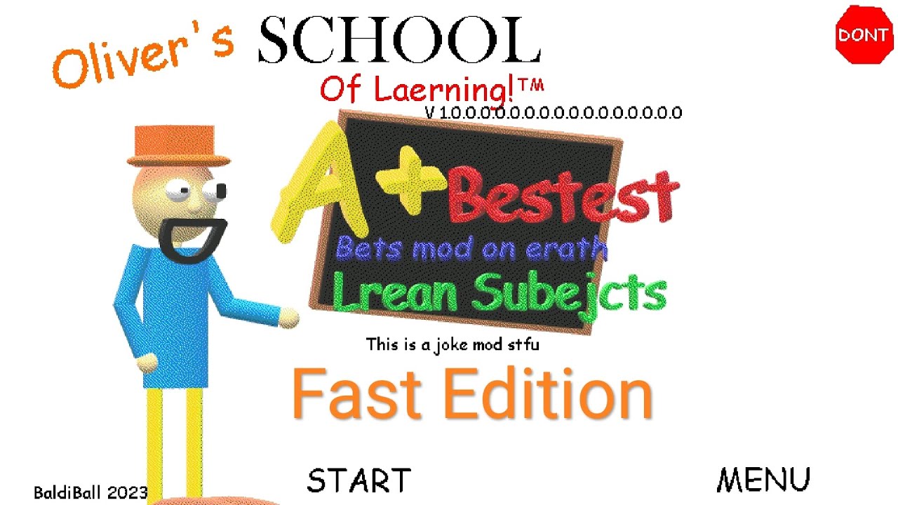 Oliver's School Of Learning Fast Edition Android port (Baldi basics mod ...