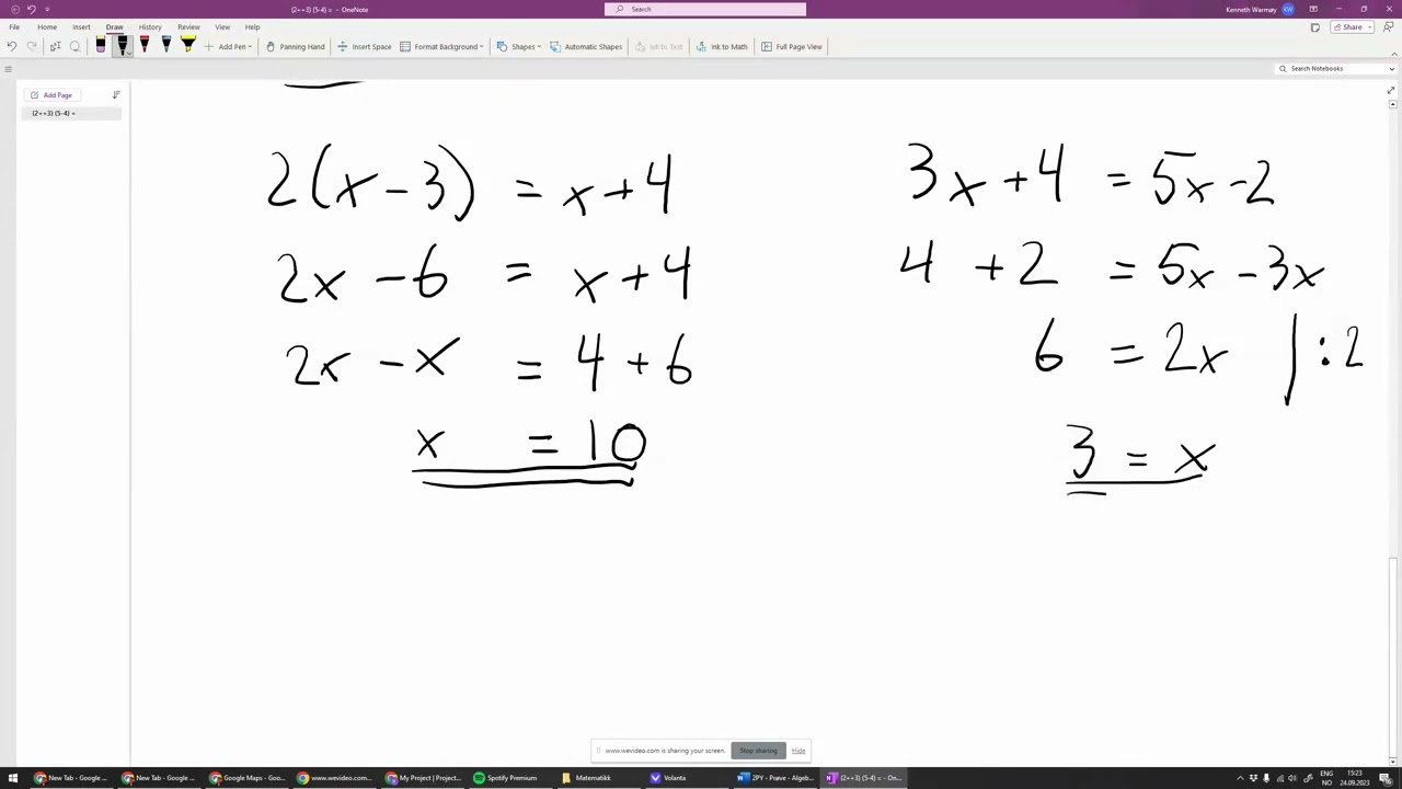 2PY   Algebra og likninger 1