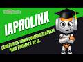 IAPROLINK - GERADOR DE LINKS COMPARTILHÁVEIS PARA PROMPTS DE IA
