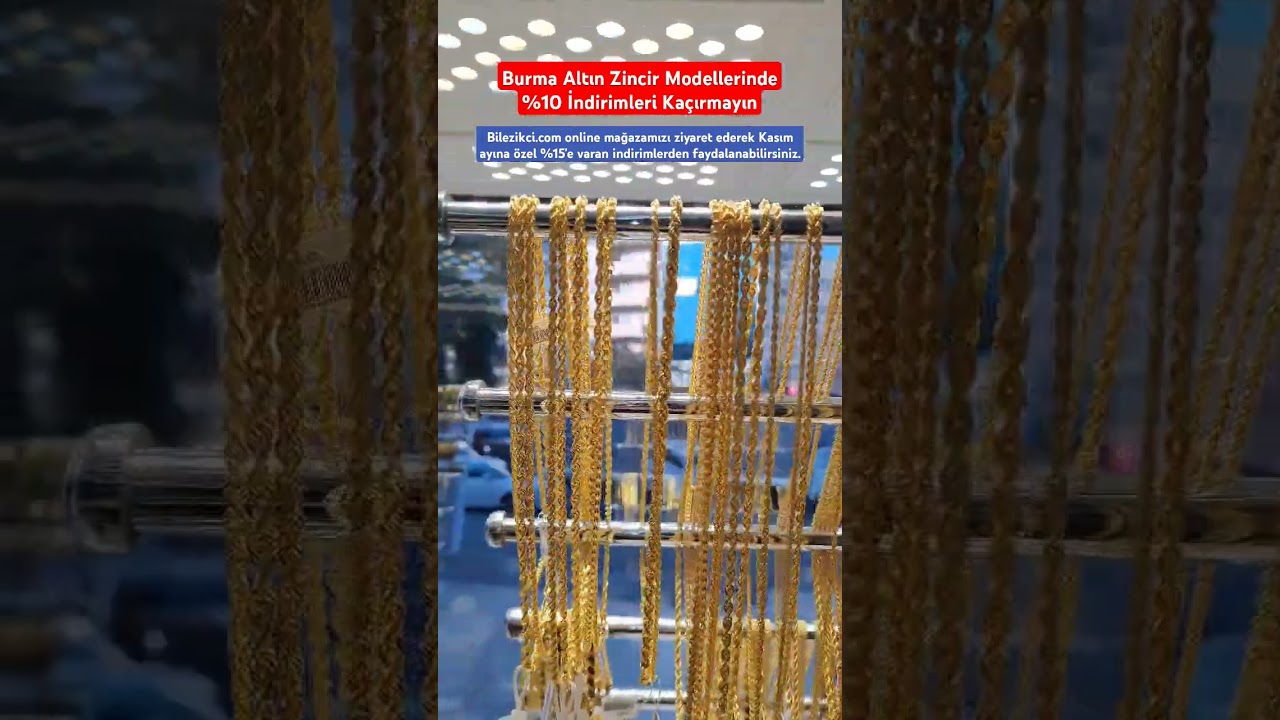 Halat Burma Altın Zincir Kolye Modelleri 