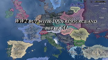 WW2 but with 100x resource and better AI - Hoi4 Timelapse