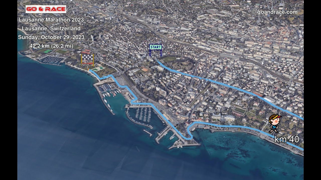 Lausanne Marathon 2023: fly over the marathon 3D course map!