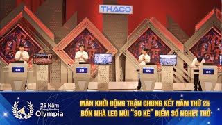 Màn Khởi Động Trận Chung Kết Năm Thứ 25 Bốn Nhà Leo Núi So Kè Điểm Số Nghẹt Thở