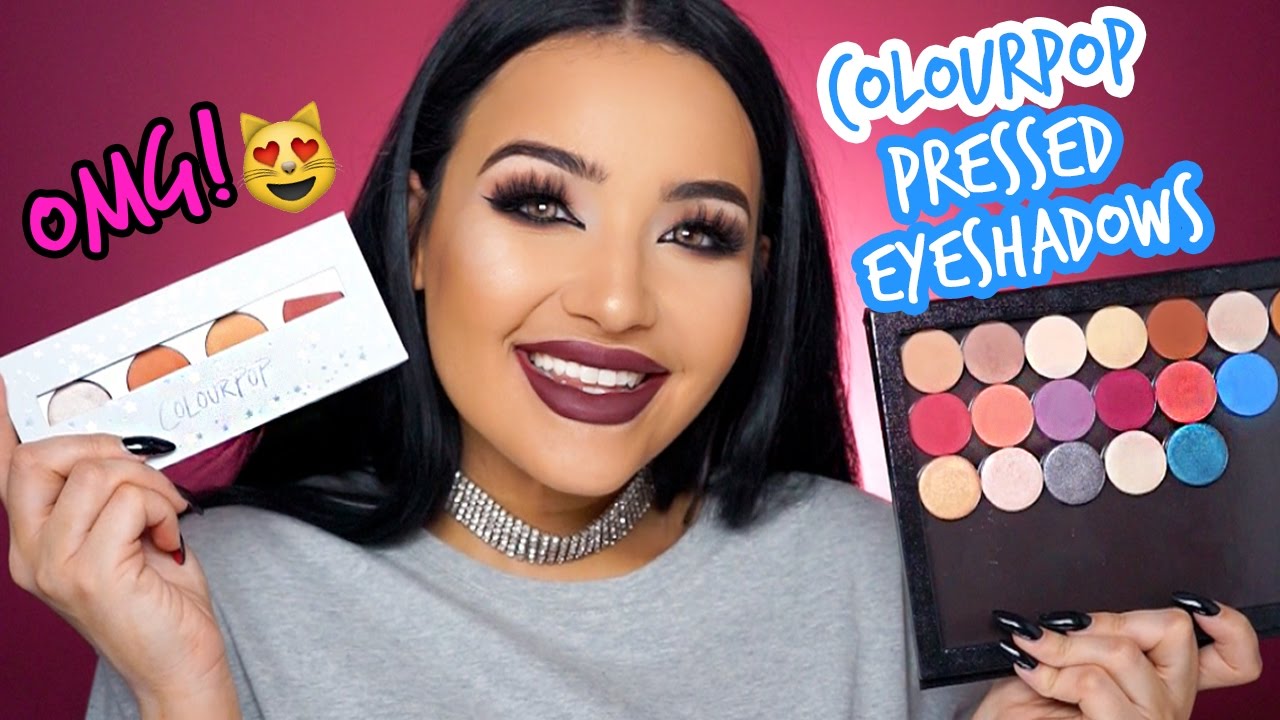 IS IT WORTH IT?! COLOURPOP PRESSED EYESHADOWS SWATCHES | AMANDA ENSING