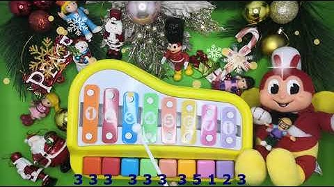 How to Play Jingle bells song piano Xylophone tutorial easy with notes keys and numbers