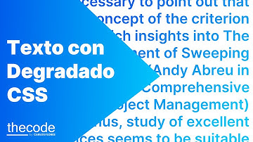 Texto con Degradado con CSS - Facil en menos de 2 minutos.