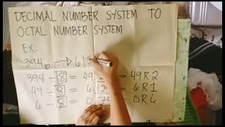 ACTIVITY 3: NUMBER SYSTEM CONVERSION TUTORIAL (DECIMAL TO OCTAL AND DECIMAL TO BINARY)