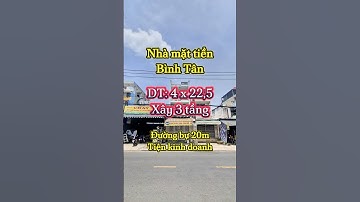 💥 Nhà mặt tiền KDC Nam Hùng Vương, Q. Bình Tân. Cạnh Võ Văn Kiệt 300m. DT: 4x22,5 #bannhamattien