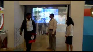 Valvoline exhibition using fog screen technology at Bangalore