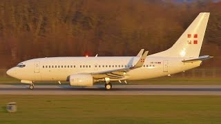 [FullHD] Privatair Boeing 737-700BBJ taxi & takeoff at Geneva/GVA/LSGG
