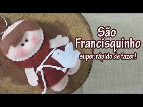 São Francisquinho - São Francisco de Assis em feltro (chaveiro ou aplique)