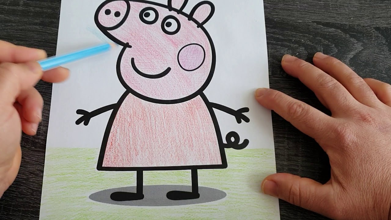 Coloring pages Peppa Pig for Kids - YouTube