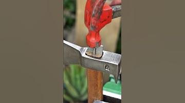 how i attach wooden hammer handle #tools #diy