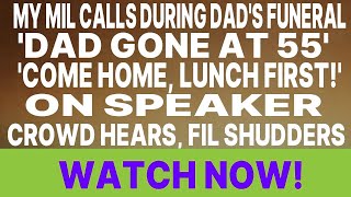 Before attending Dad's funeral, let's grab lunch together.