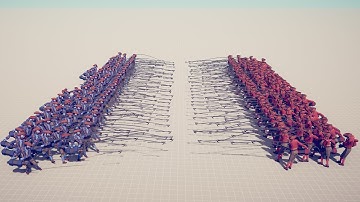100x HARPOONERS vs 100x EVERY UNIT - Totally Accurate Battle Simulator TABS