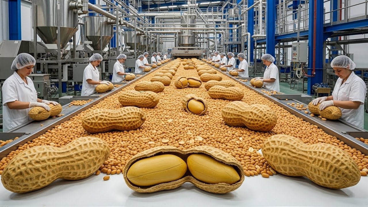Inside a Modern Peanut Factory: From Raw Peanuts to Smooth & Crunchy ...
