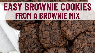 Easy Brownie Cookies from a Brownie Mix