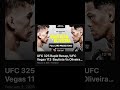 UFC : Bautista Vs Oliveira full card predictions