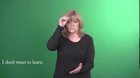 Sign Language - Level 1: Negative Incorporation