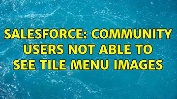 Salesforce: Community users not able to see tile menu images