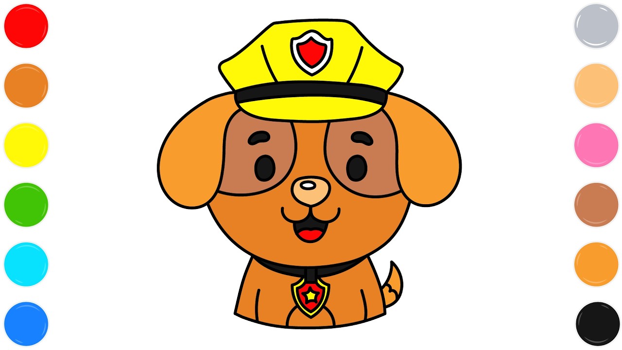 🐶 Dog Coloring Page for Kids | Cute Adorable Puppy Drawing 🎨