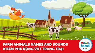 Học động vật nuôi trong trang trạ i- Farm animals & sounds - Les animaux de la ferme